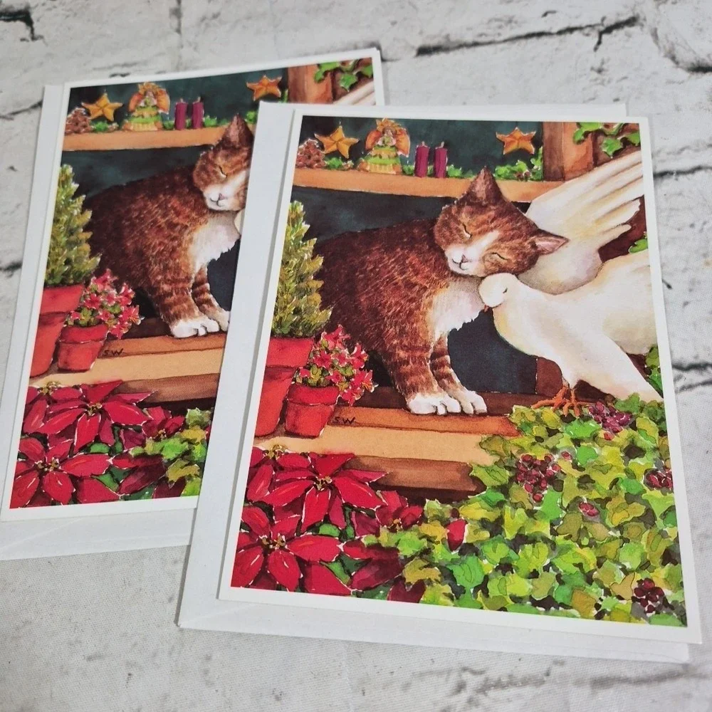 Assorted Christmas Cards Lot Of 6 In 3 Styles All New With Envelopes